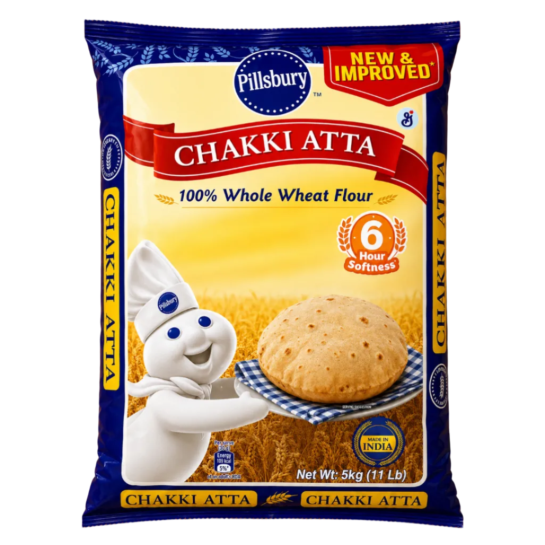 Pillsbury - Chakki Atta/Whole Wheat Flour (5kg) Export 02.10.2026