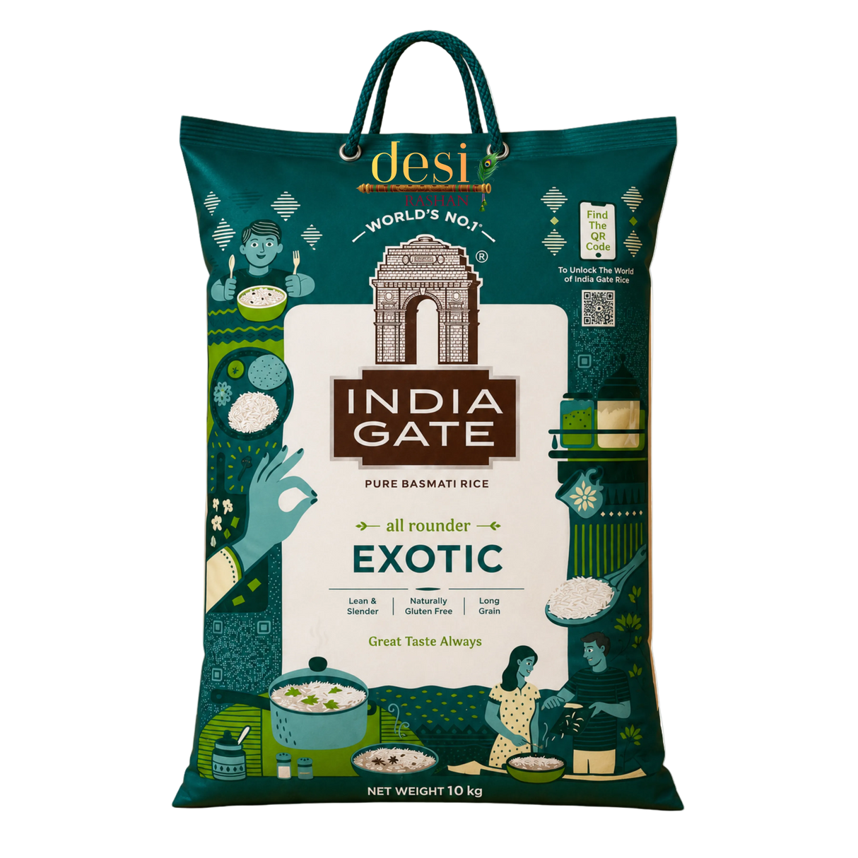India Gate - Pure Basmati Rice Exotic (5kg) 30.12.2028
