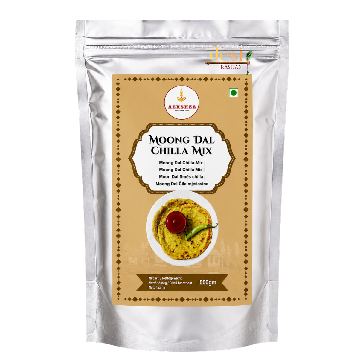 Aekshea - Moong Dal Chilla Mix (500g) 29.08.2027