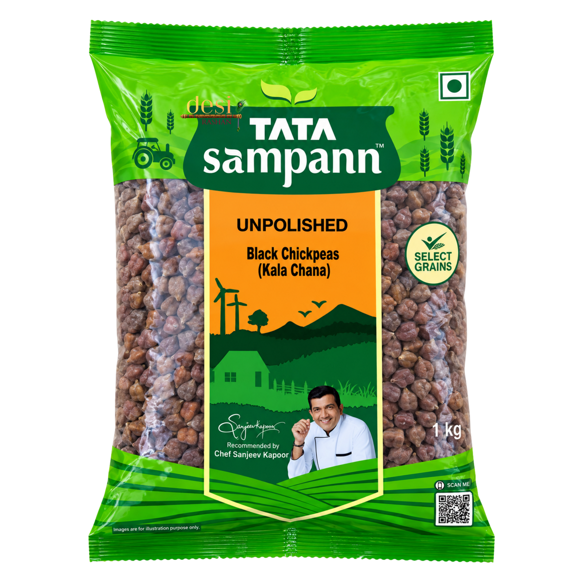 Tata Sampann - Black Chickpeas (1Kg) 30.06.2028