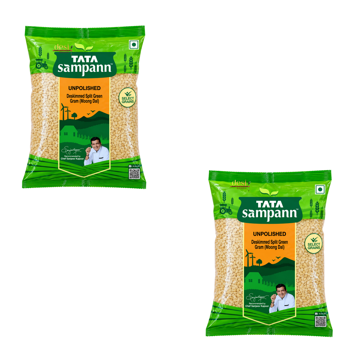 Tata Sampann - Moong Dal/Mung Split 2 X (1Kg) 30.06.2028