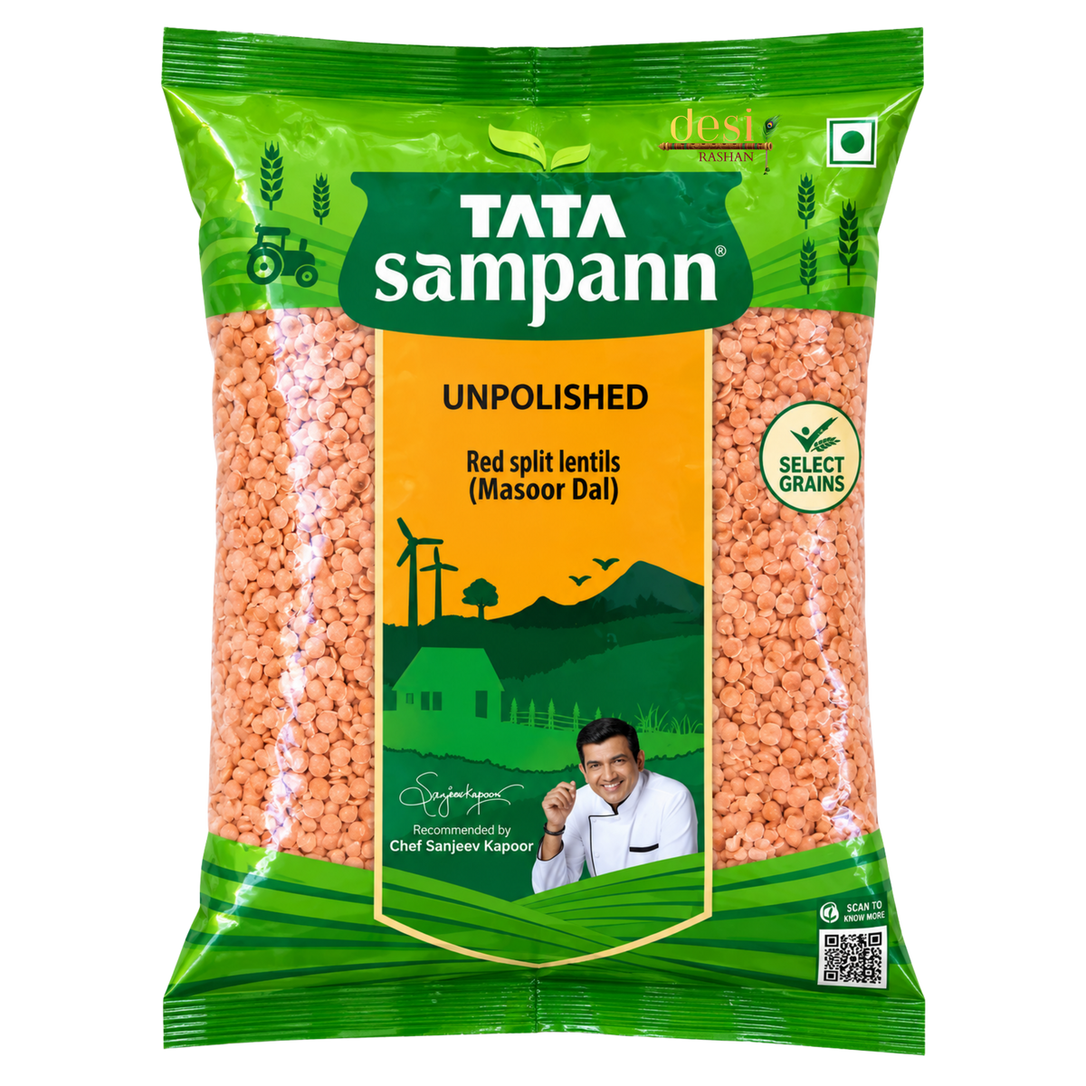 Tata Sampann - Masoor Dal/Red Lentils (1Kg) 30.06.2028