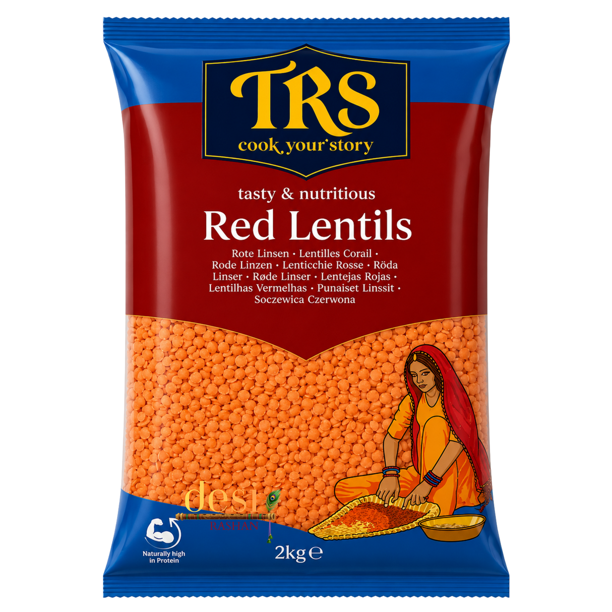 TRS - Masoor Dal/Red Split Lentils (2kg) 31.01.2029