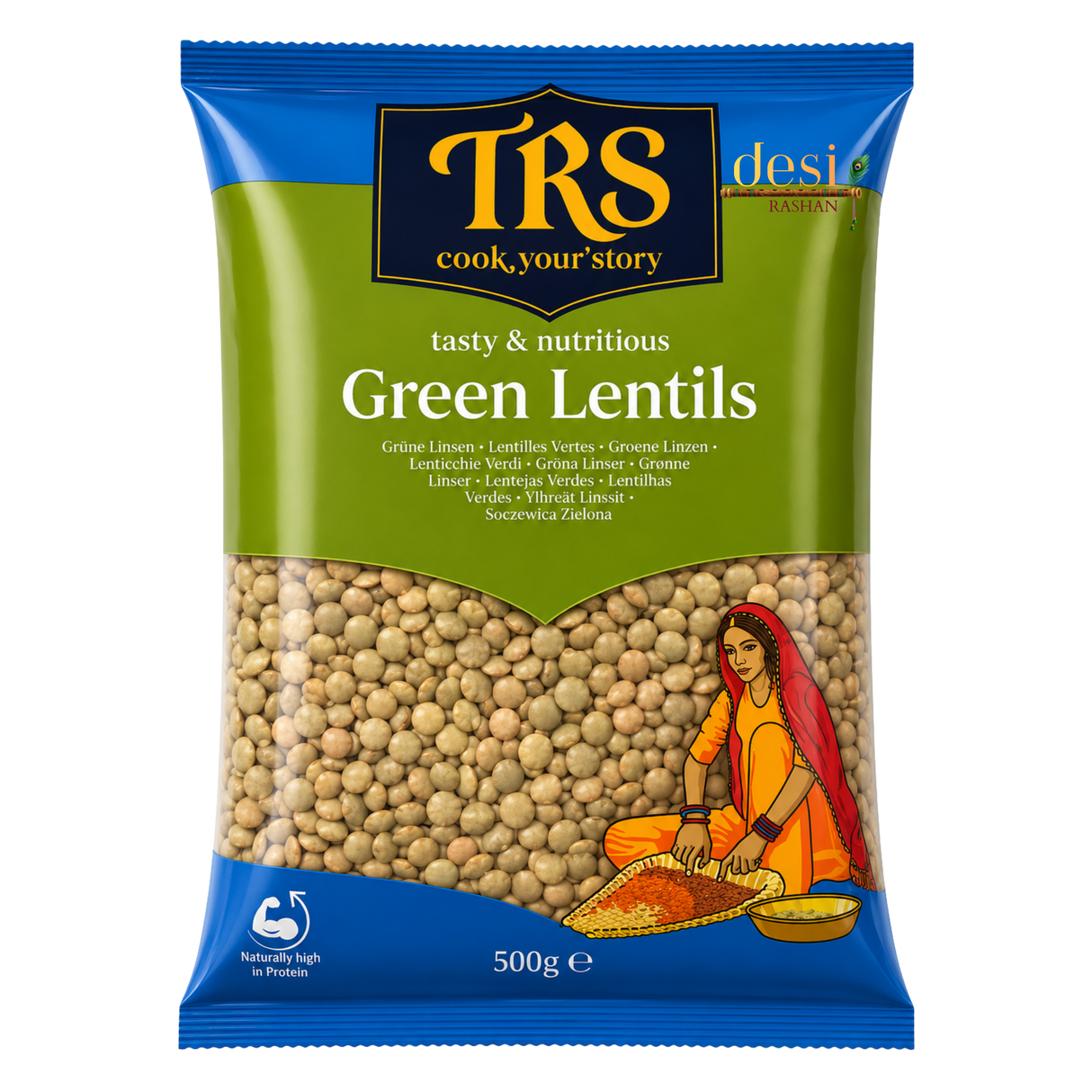 TRS - Masoor Green Whole (500g) 31.07.2028