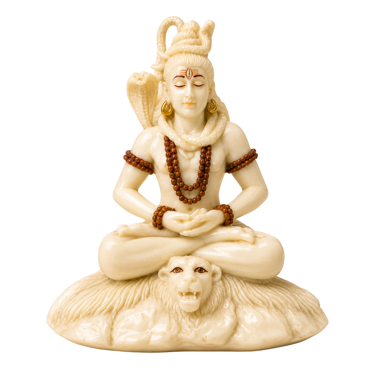 Marble Lord Shiva Idol – Meditating Mahadev Murti for Home Temple & Décor