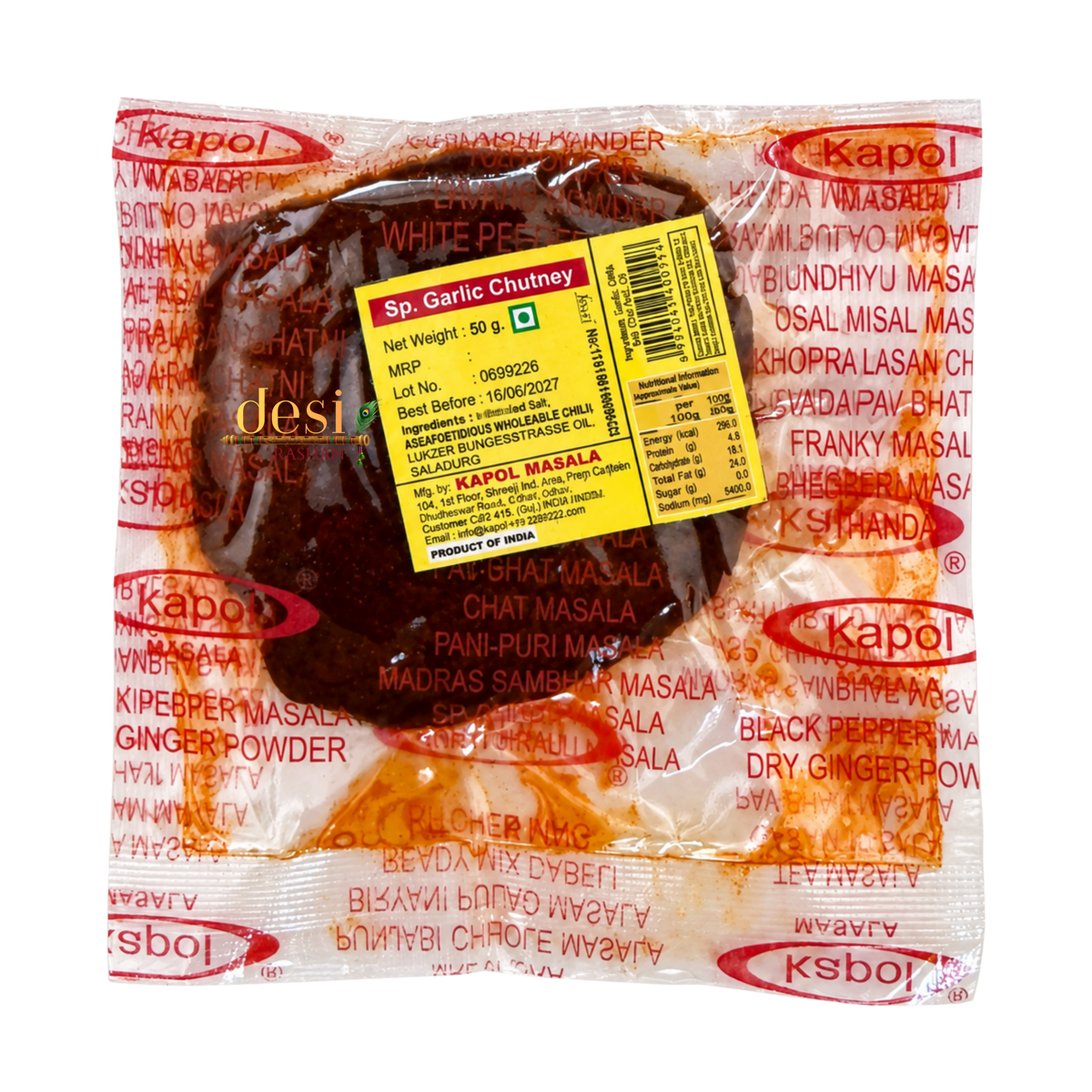 Kapol - Garlic Chutney (50g) 16.06.2027
