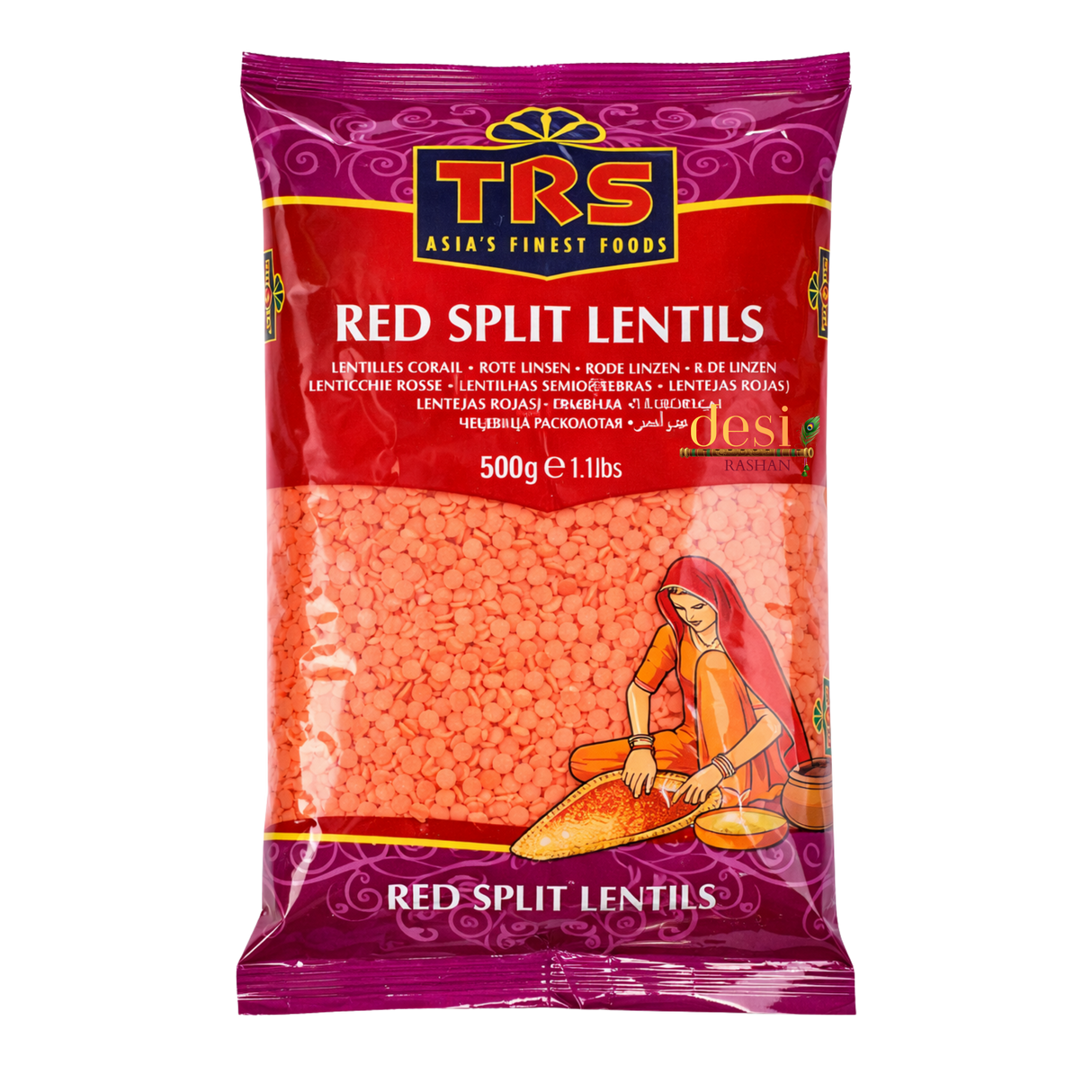 TRS - Masoor Dal/Red Split Lentils (500g) 10.02.2029