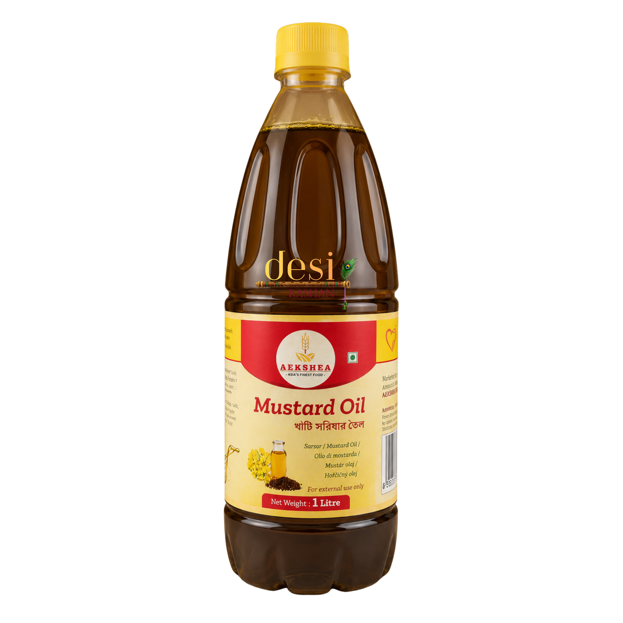Aekshea - Mustard Oil (1 litre) 29.10.2027