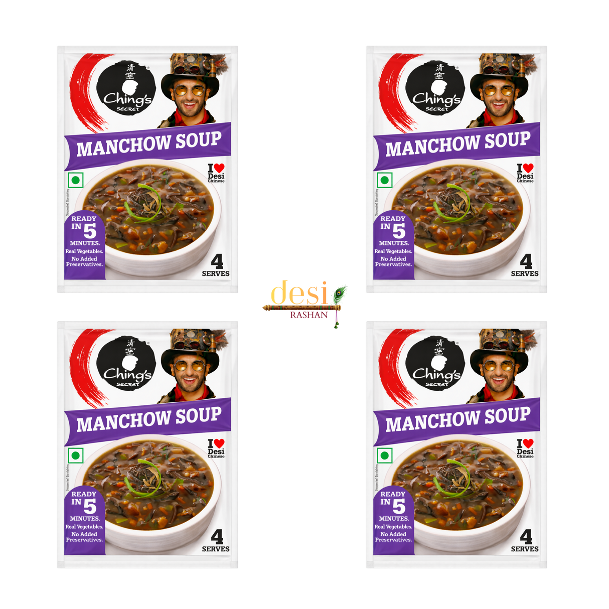 Ching's - Manchow Soup 4 X (55g) 22.07.2026 **TOP DEAL**