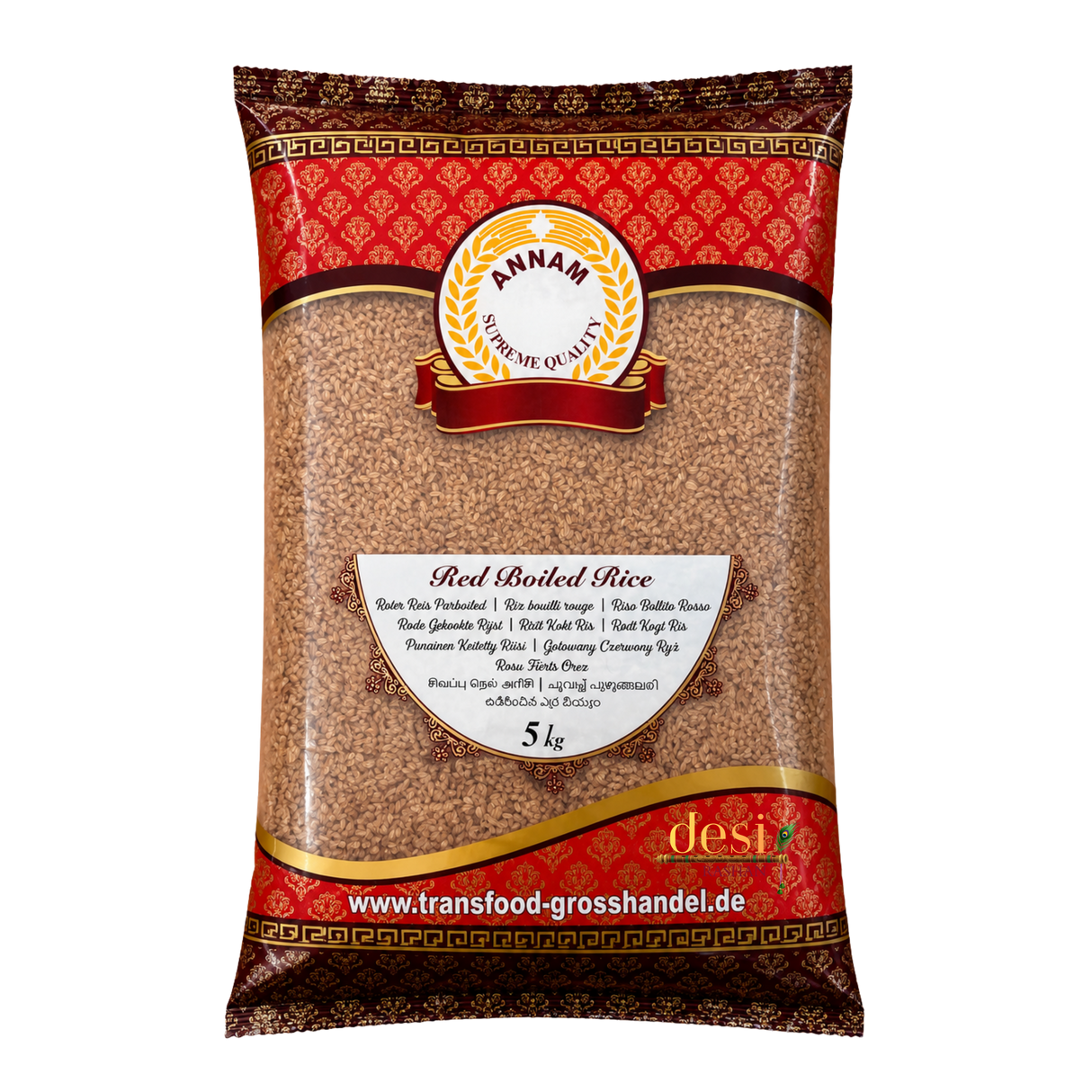 Annam - Red Parboiled Rice (5Kg) 30.06.2027