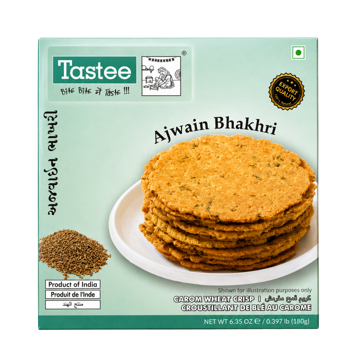 Tastee - Ajwain Bhakhri (180g) 30.01.2027