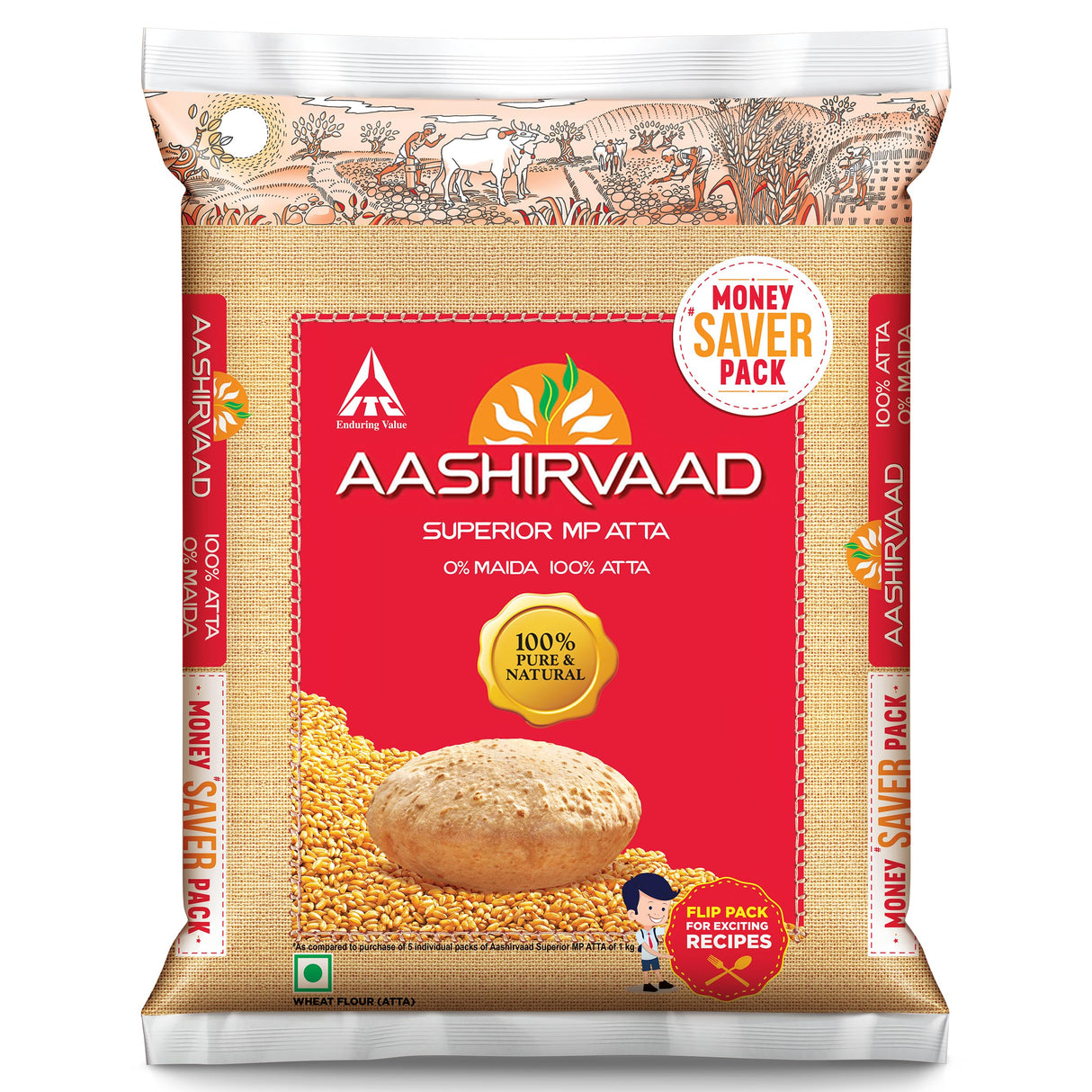 Aashirvaad - Chakki Atta/Whole Wheat (10kg) (Export) 13.02.2027