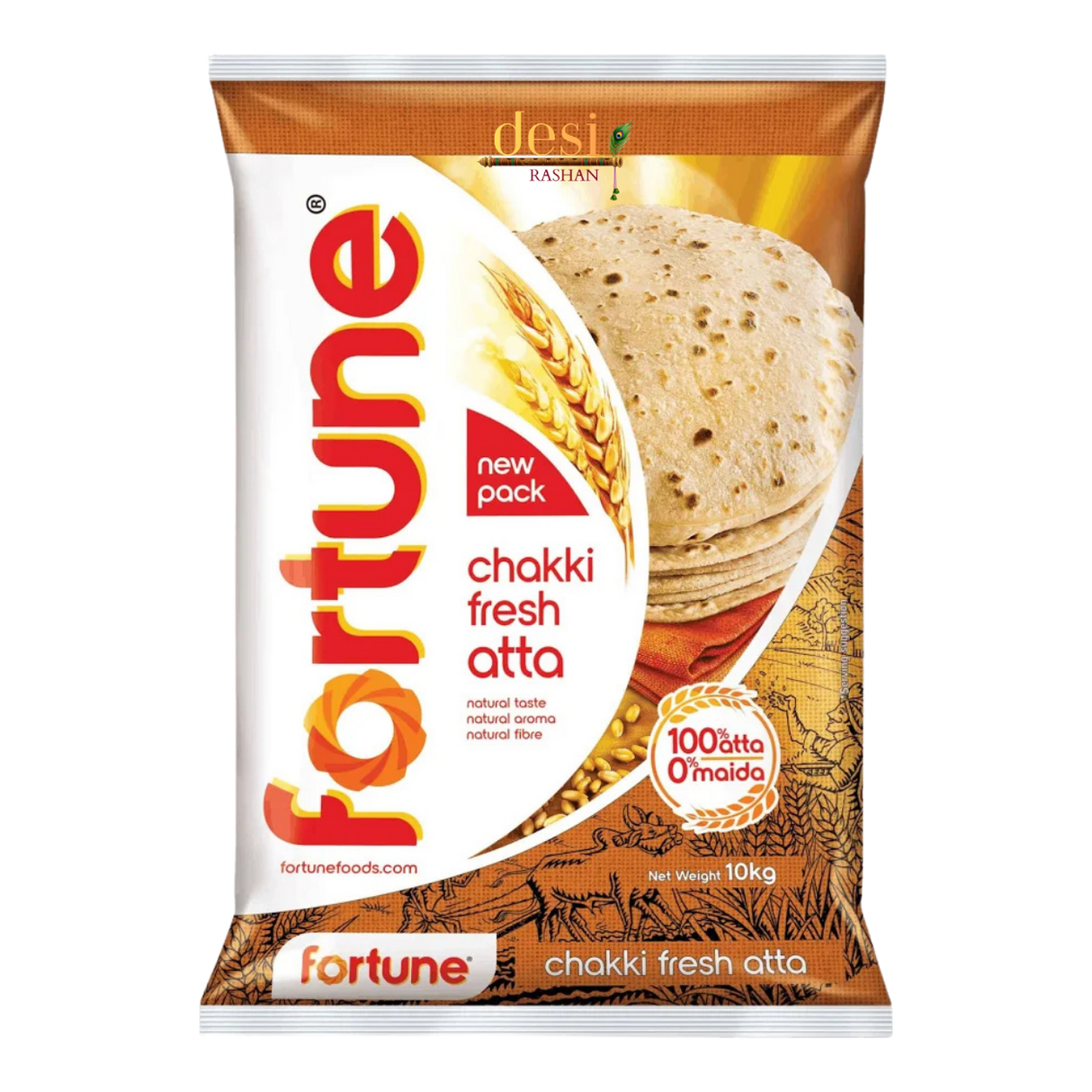 Fortune - Chakki Atta Whole Wheat Flour (10kg) 27.01.2027