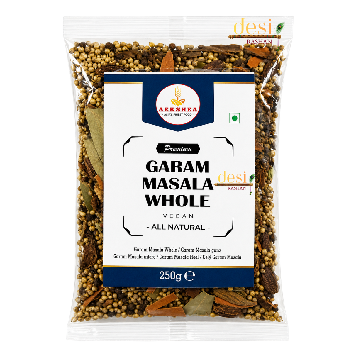Aekshea - Garam Masala Whole (250g) 30.08.2028