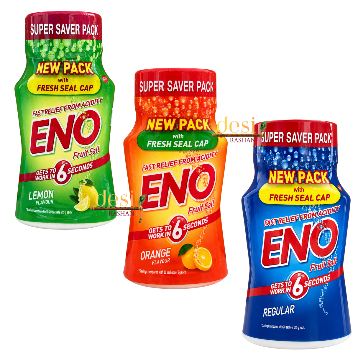 ENO Fruit Salt - All 3 x Flavours (100g) 28.07.2027