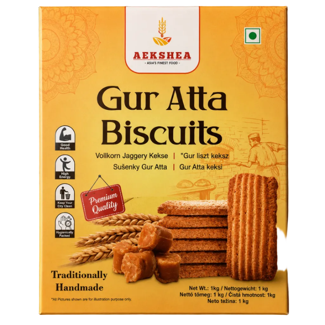 Aekshea - Gur Atta Cookies (1kg) 30.08.2027