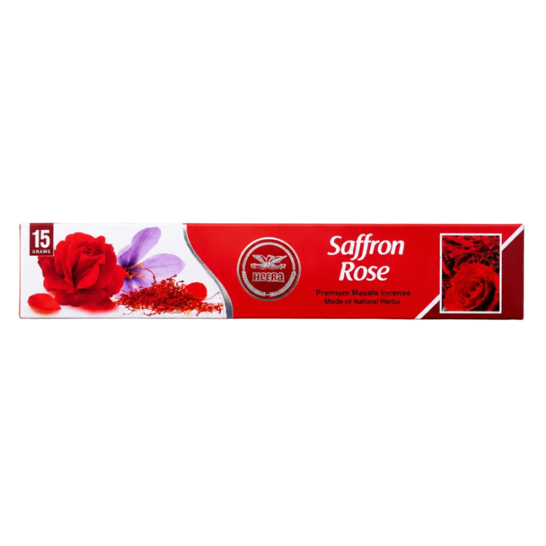 Heera - Saffron Rose Premium Masala Incense Sticks (15g)