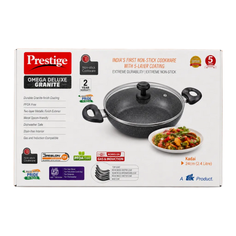 Prestige - Omni Kadai 24cm With Lid - 24cm