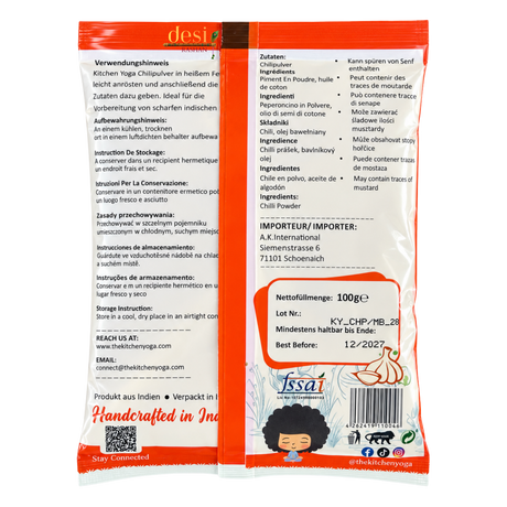 Kitchen Yoga - Red Chilli Powder (100g) 31.12.2027