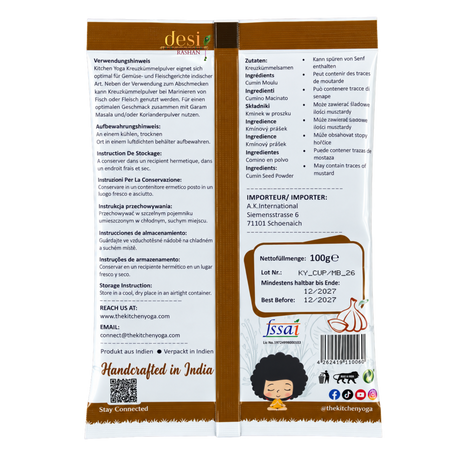 Kitchen Yoga - Cumin Powder/Jeera Powder (100g) 31.12.2027