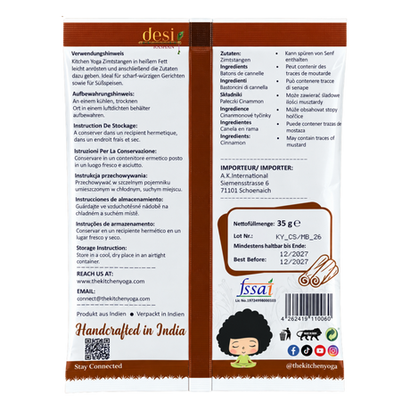 Kitchen Yoga - Cinnamon Sticks (35g) 31.12.2027