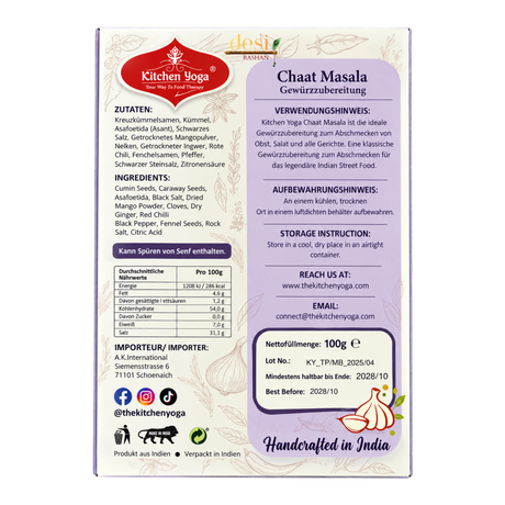 Kitchen Yoga - Chaat Masala (100g) 31.10.2027