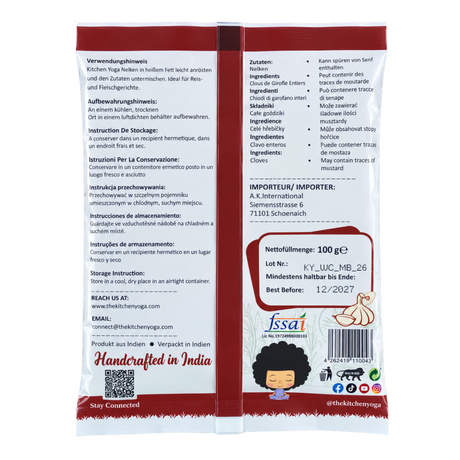 Kitchen Yoga - Clove Whole  (100g) 31.12.2027