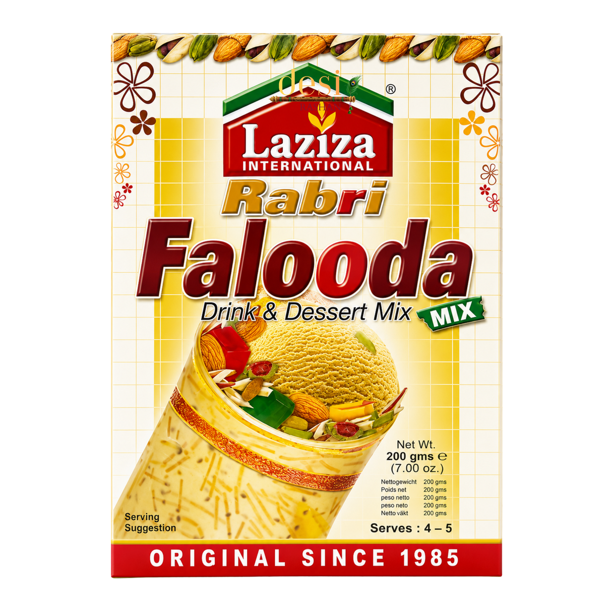Laziza - Rabri Falooda Drink & Dessert Mix (200g) 31.12.2028