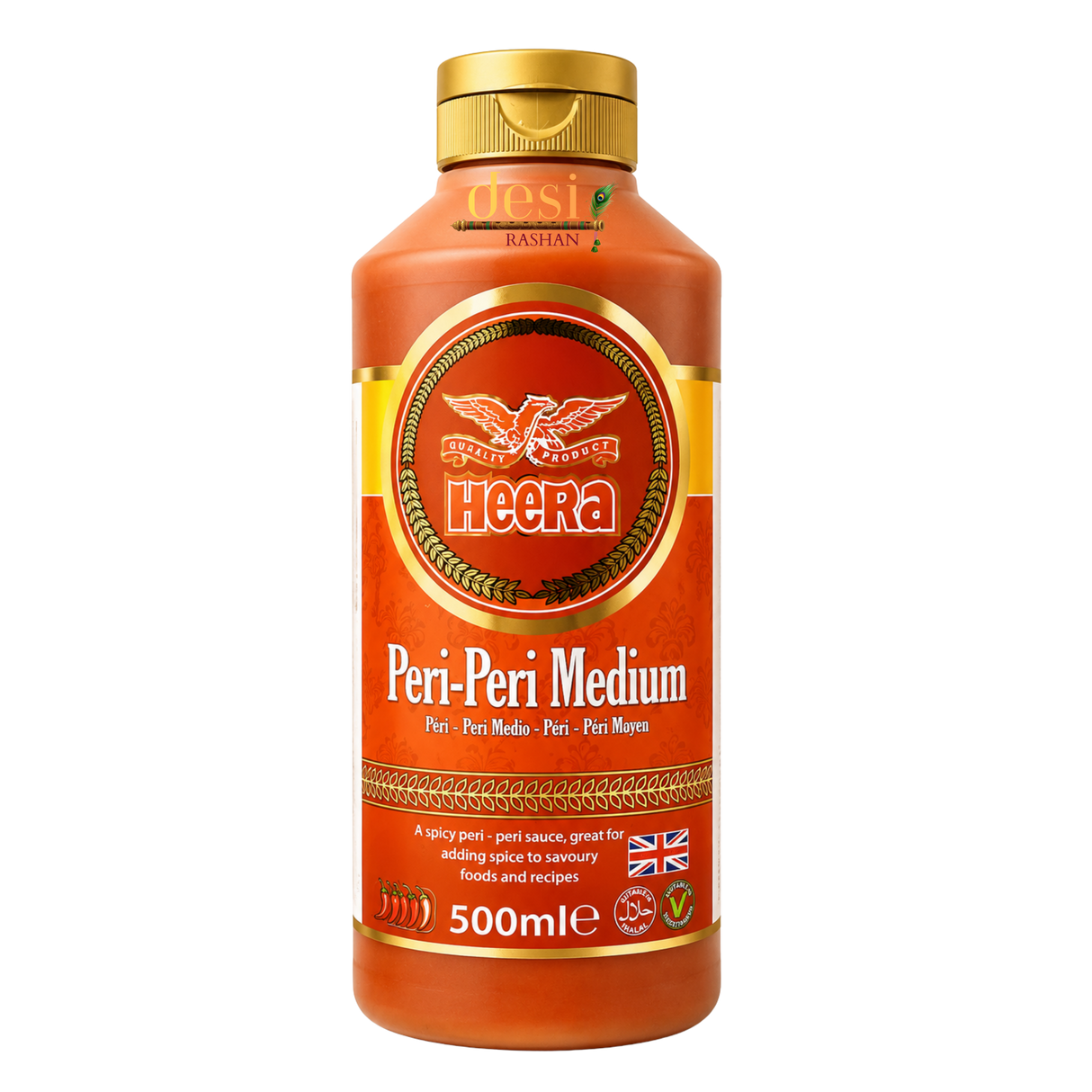 Heera - Peri Peri Medium Sauce (500ml) 28.02.2028