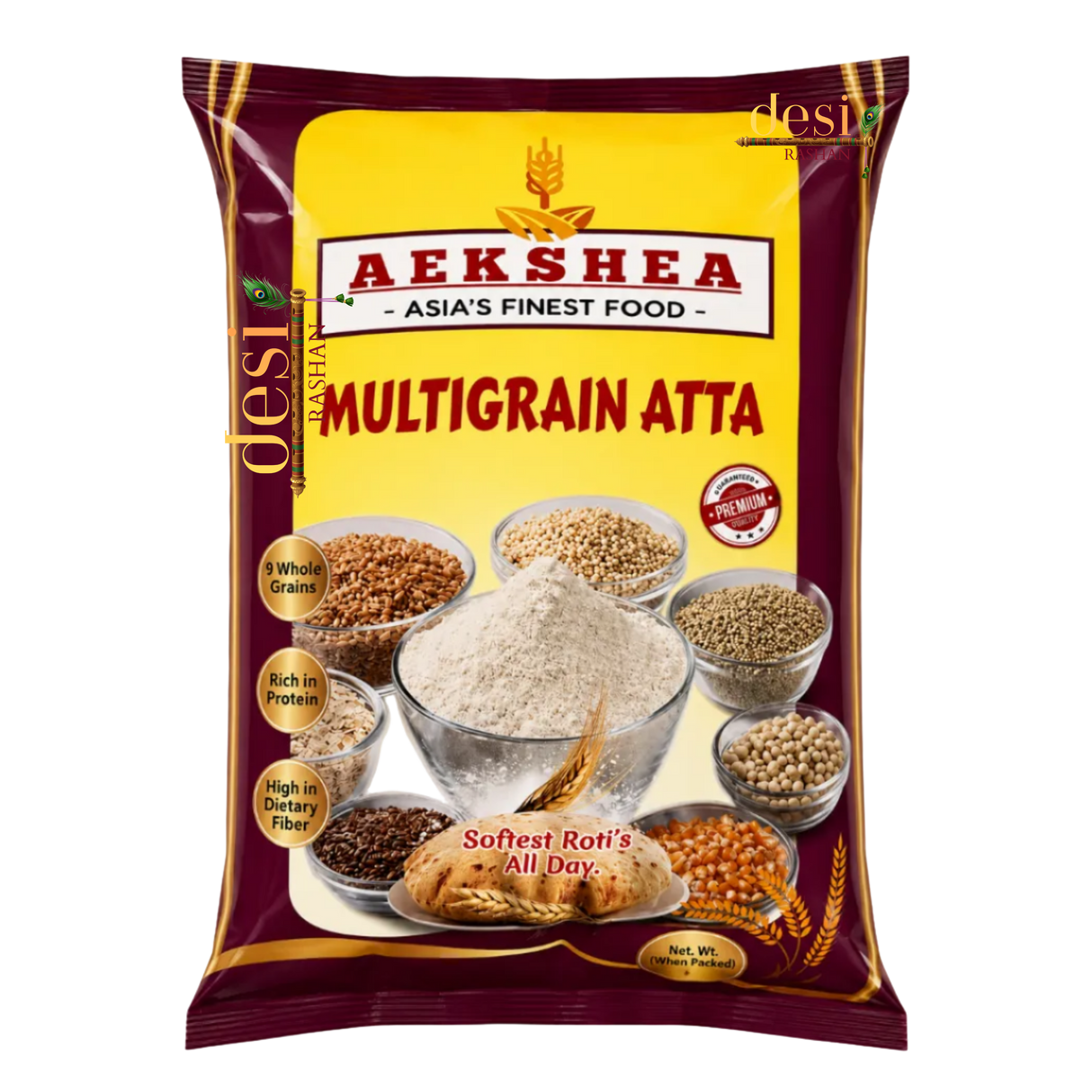 Aekshea - Wheat Flour Multigrain Atta (5Kg) 31.03.2027