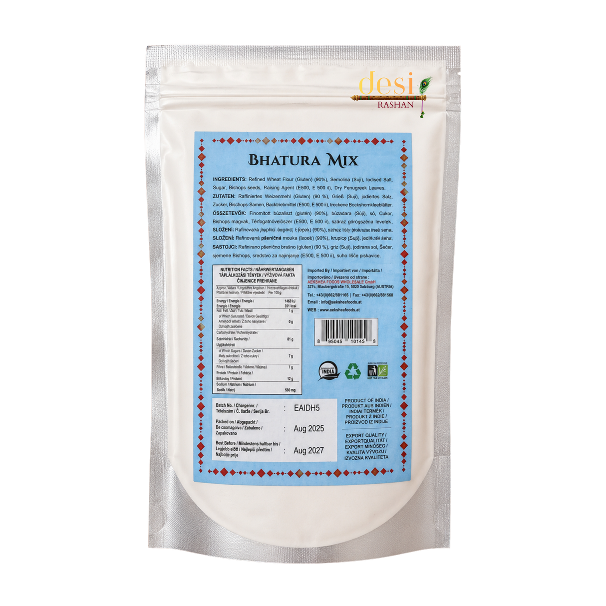 Aekshea - Bhatura Mix (500g) 29.08.2027