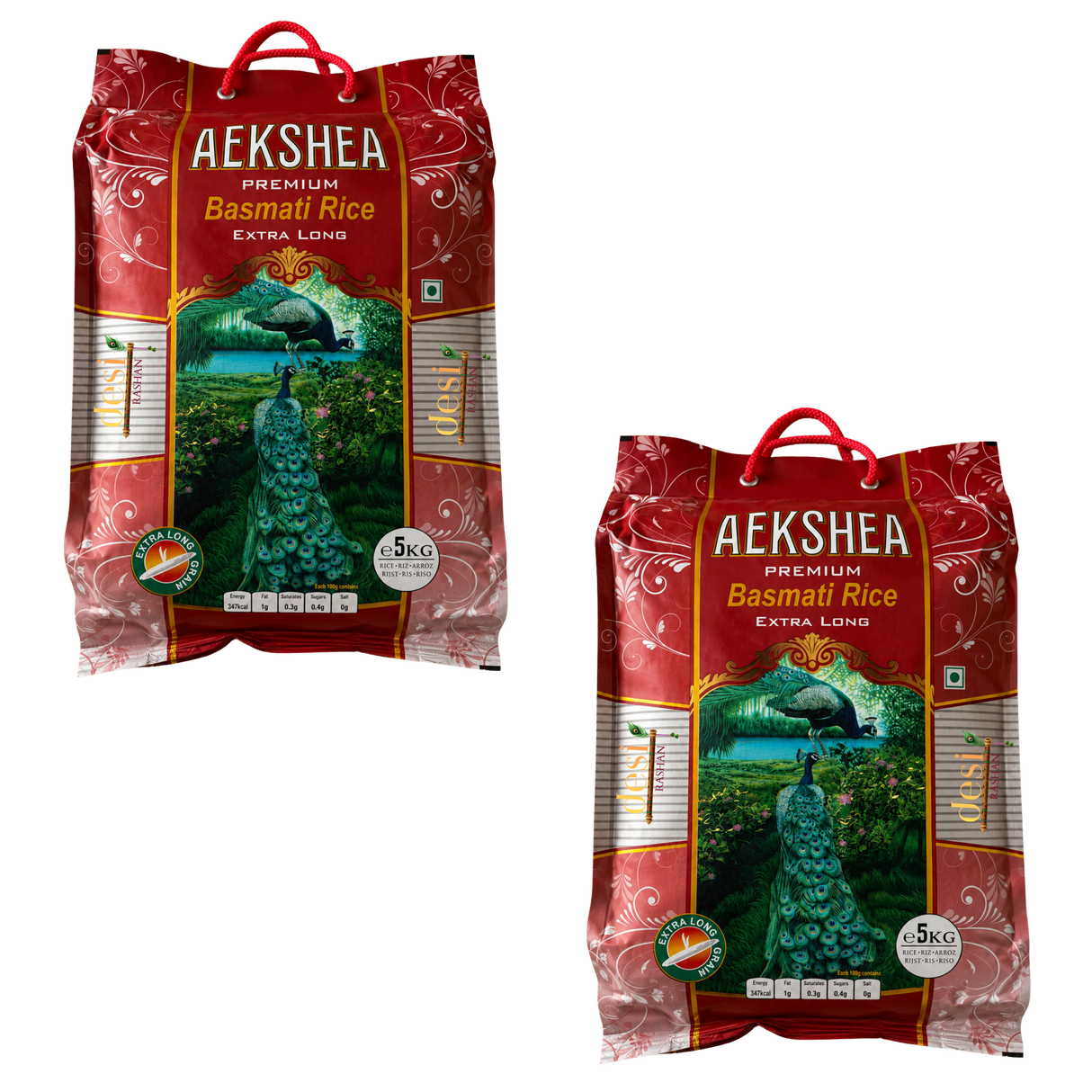 Aekshea - Basmati Rice Extra Long 2 X (5kg) 31.07.2028