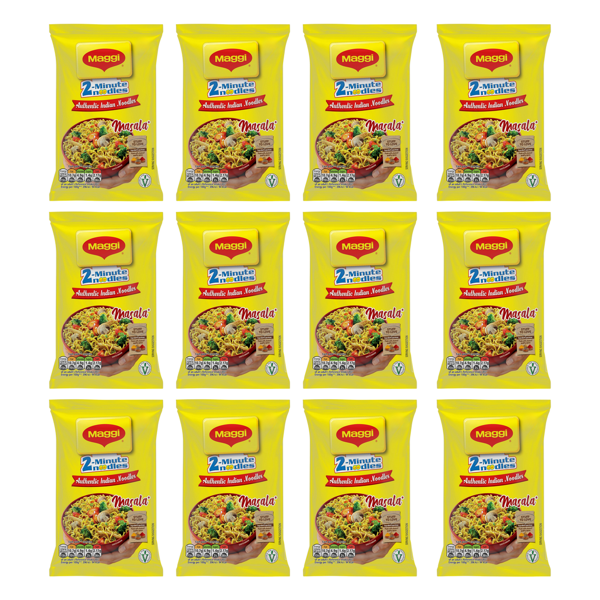 Maggi 2-Minute Noodles Masala - 12 X (70g) 30.09.2026