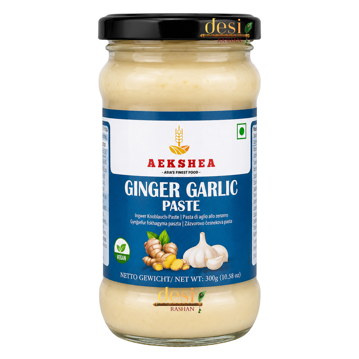 Aekshea - Ginger & Garlic Paste (300g) 30.10.2028