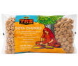Packaged soya chunks with TRS branding on a white background