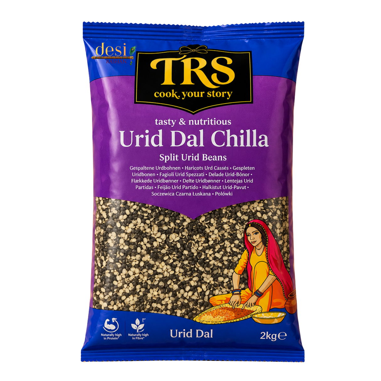 TRS - Urid Dal Chilka/Halbierte Linsen (2kg)