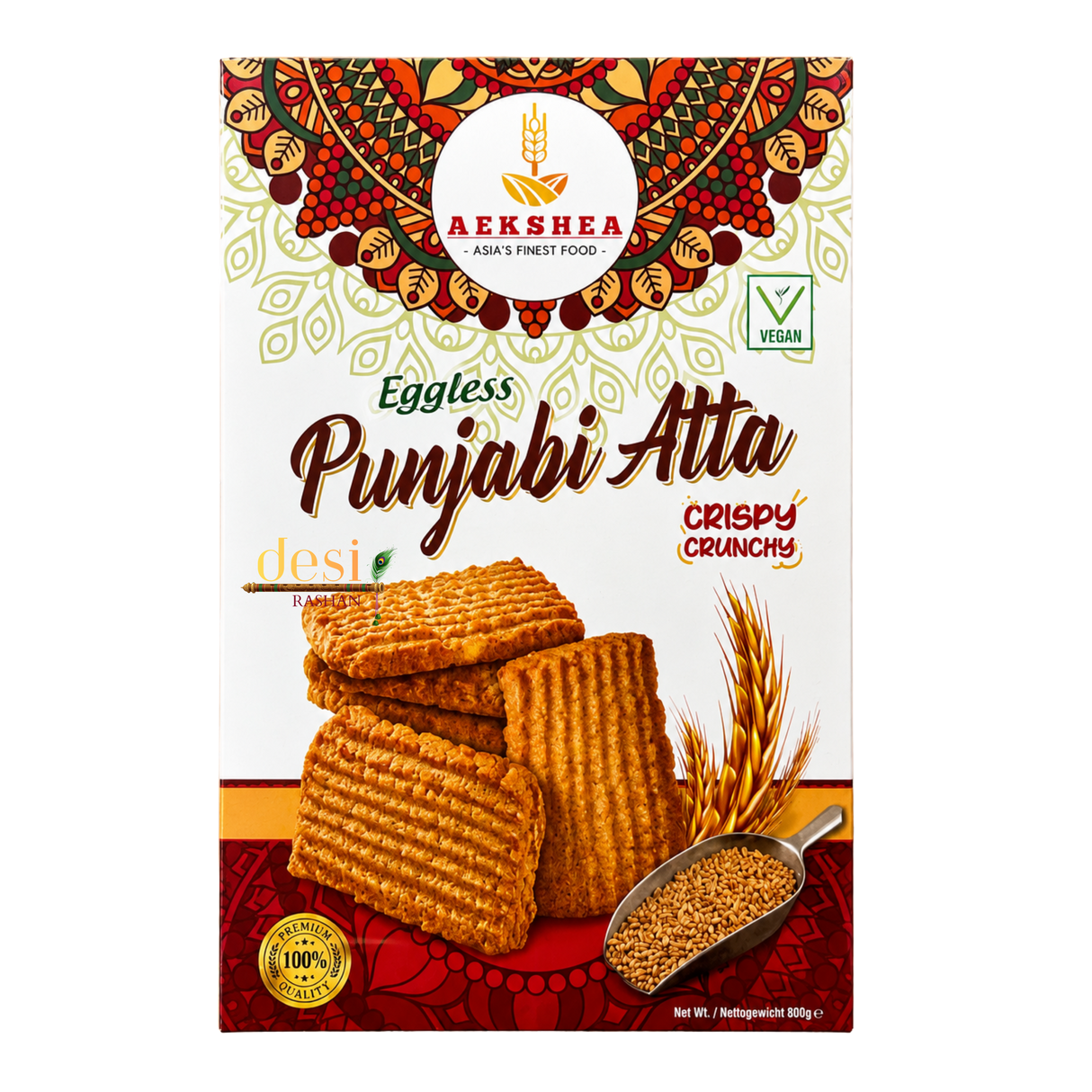 Aekshea - Eggless Punjabi Atta Biscuits (800g) 31.01.2028