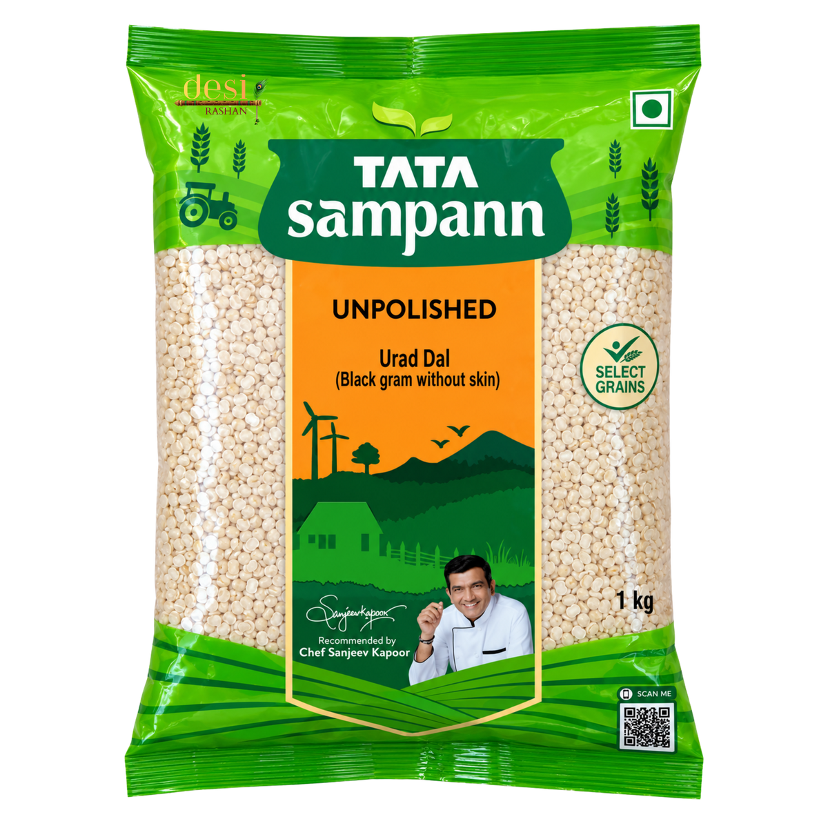 Tata Sampann - Urid Daal/Urid Split (1Kg) 30.06.2028