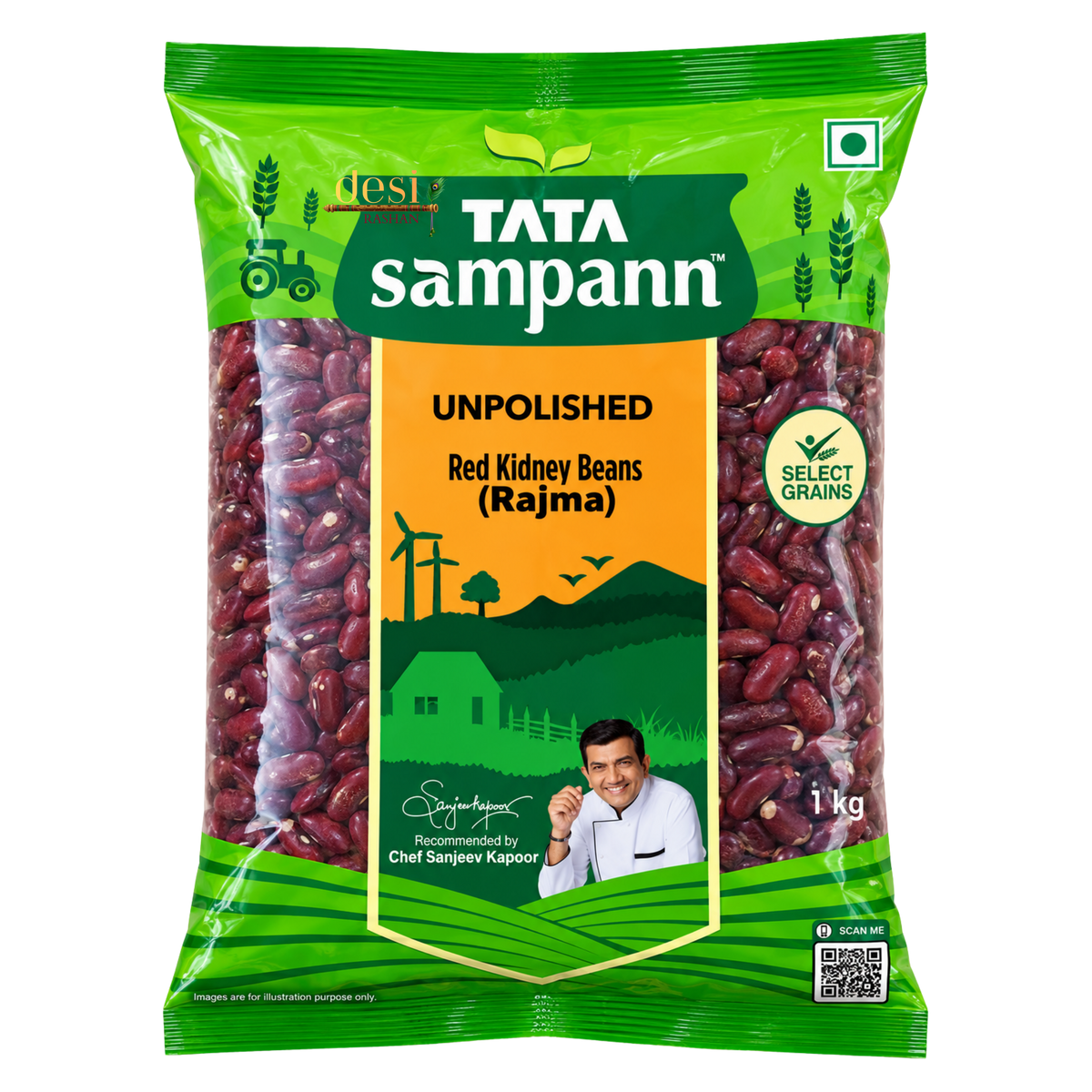 Tata Sampann - Red Kidney Beans Rajma (1Kg) 30.06.2028