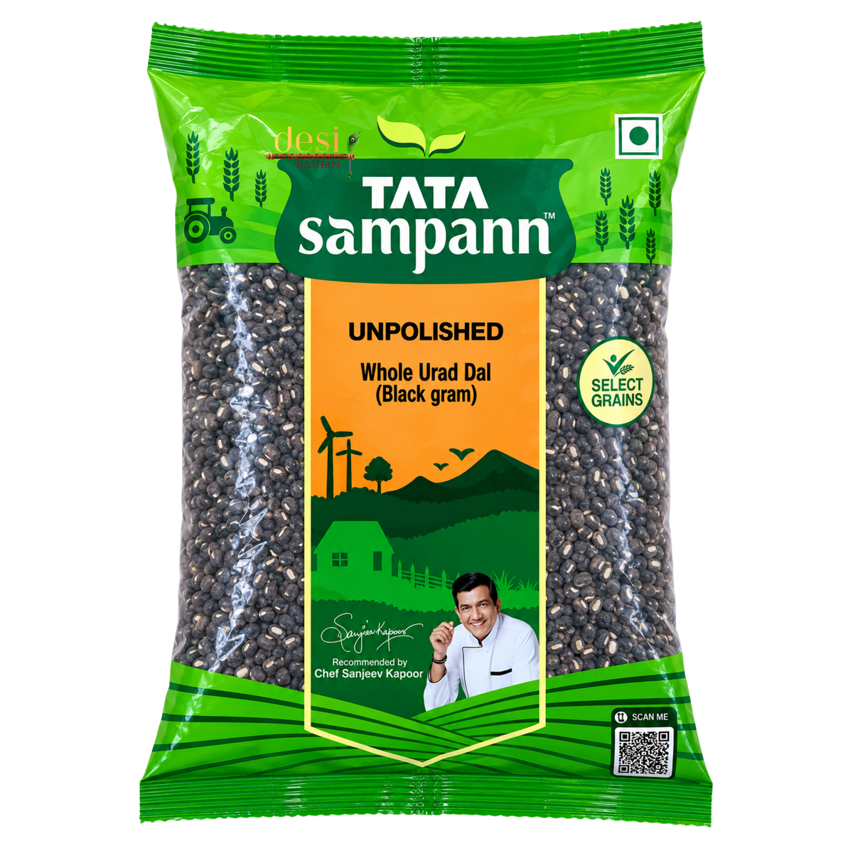Tata Sampann - Urid Whole (1Kg) 30.06.2028