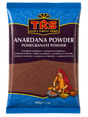 TRS Anardana Powder packaging on a beige background
