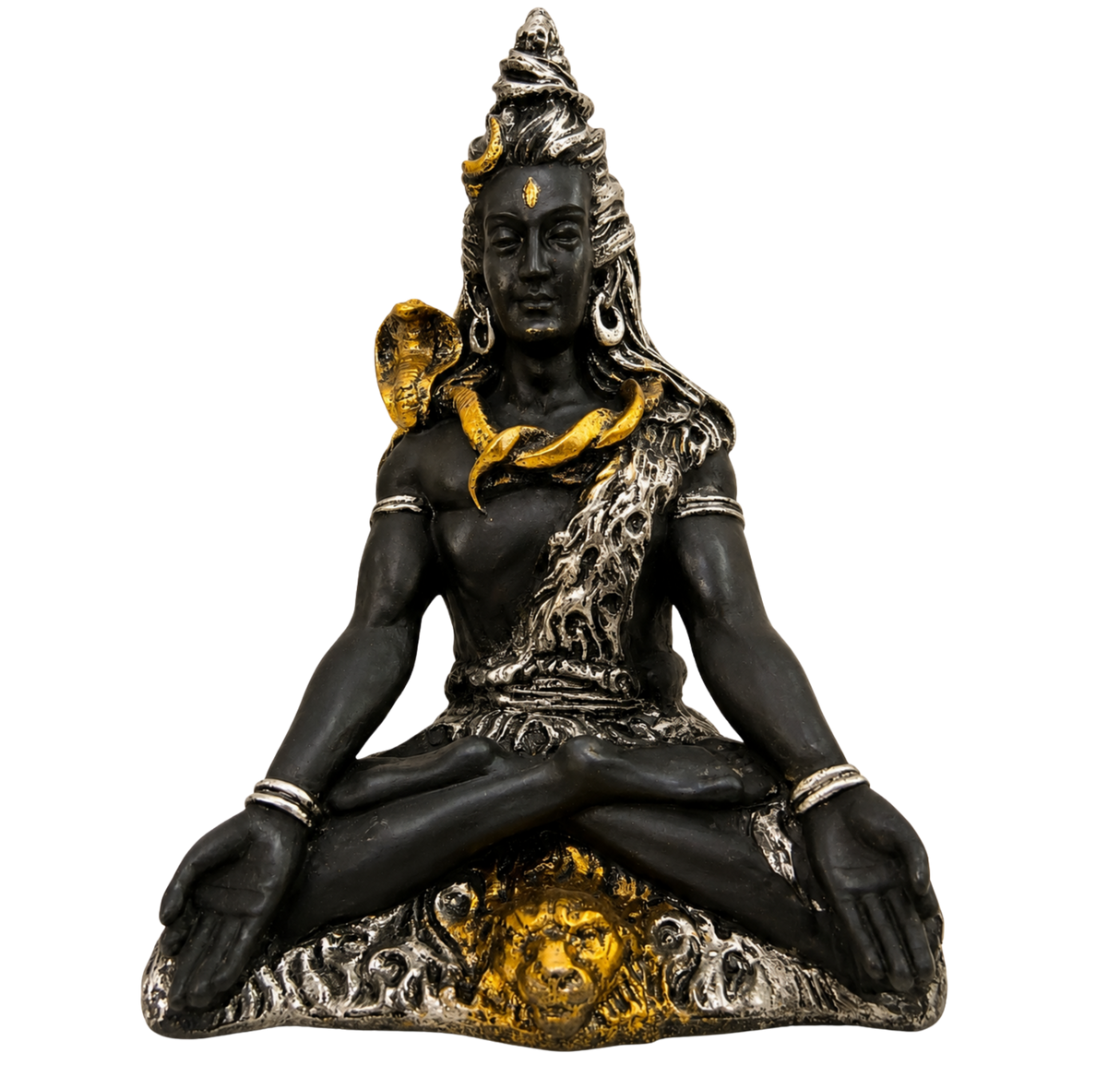 Ceramic Lord Shiva Idol – Meditating Mahadev Statue for Home Temple & Decor