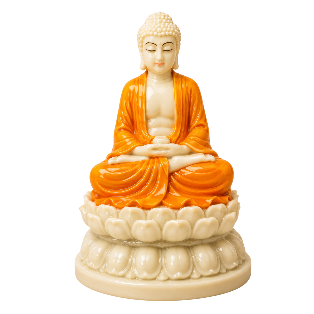 Marble Meditating Buddha Idol – Buddha Statue for Home Temple & Décor