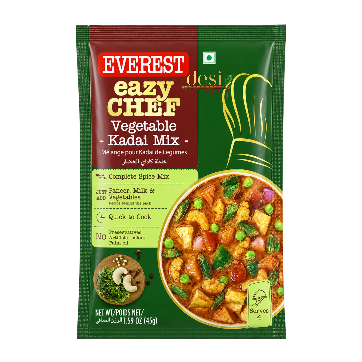 Everest Eazy Chef - Vegetable Kadai Mix (45g) 28.08.2027