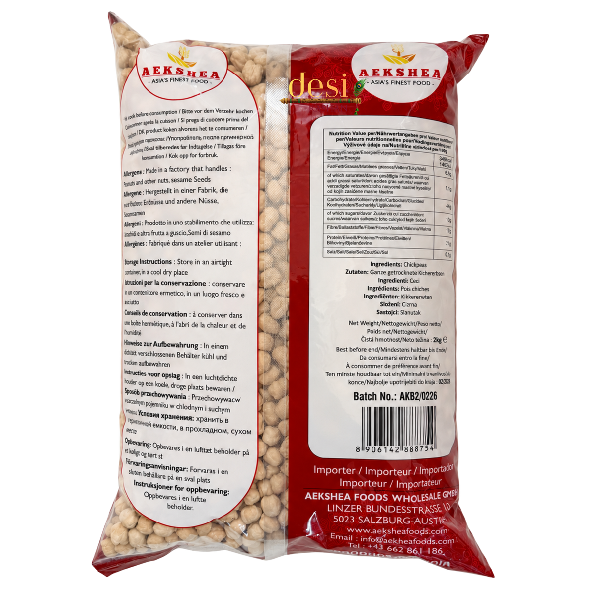 Aekshea - Kabuli Chana (2kg) 23.02.2028
