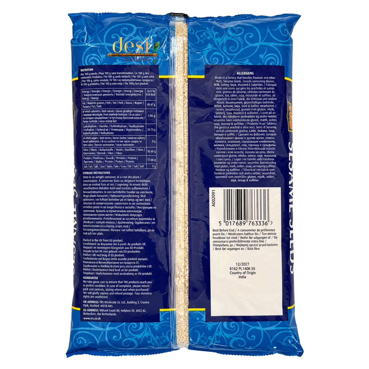 TRS - Hulled Sesame Seeds(1Kg) 31.12.2027