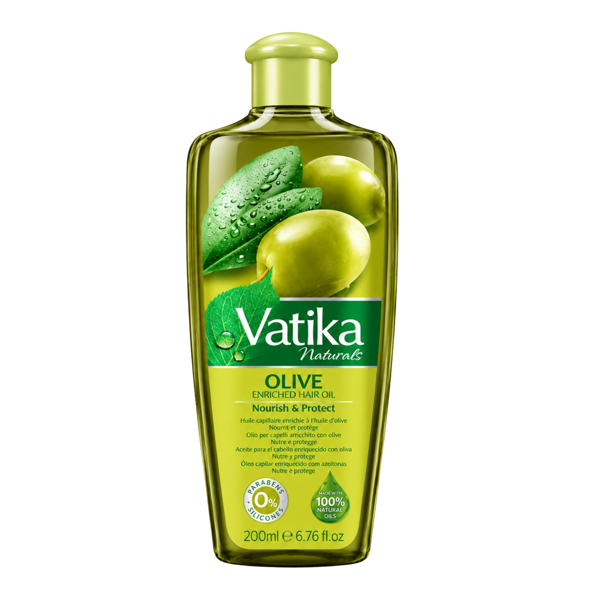 Vatika Naturals – Olivenhaaröl (200 ml) 30.04.2027