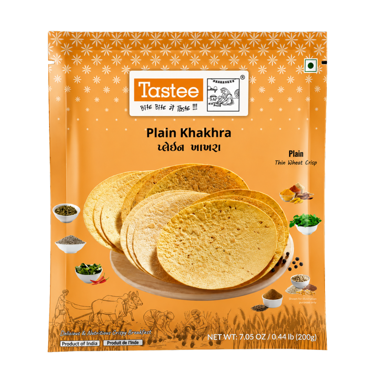 Tastee - Plain Khakhra (200g) 31.03.2027