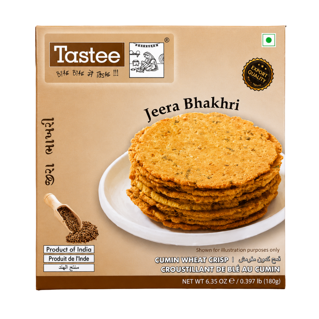 Tastee - Jeera Bhakhri (180g) 31.01.2027
