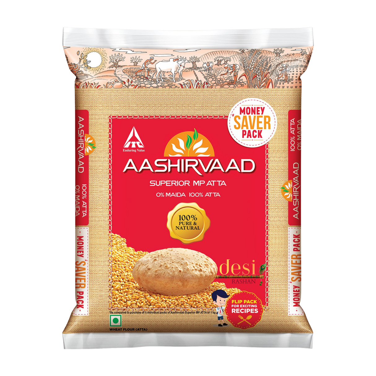 Aashirvaad - Vollkornweizenmehl 22.01.2027 (5kg) EXPORT